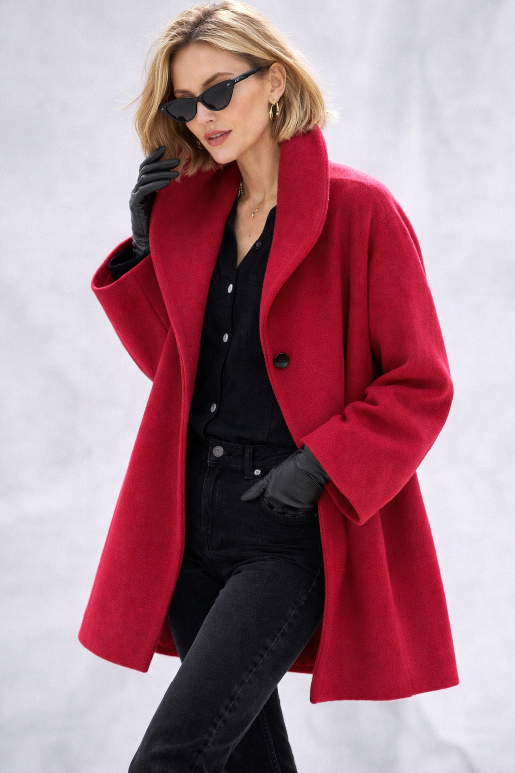 Vivienne | Oversized Wool Blend Coat
