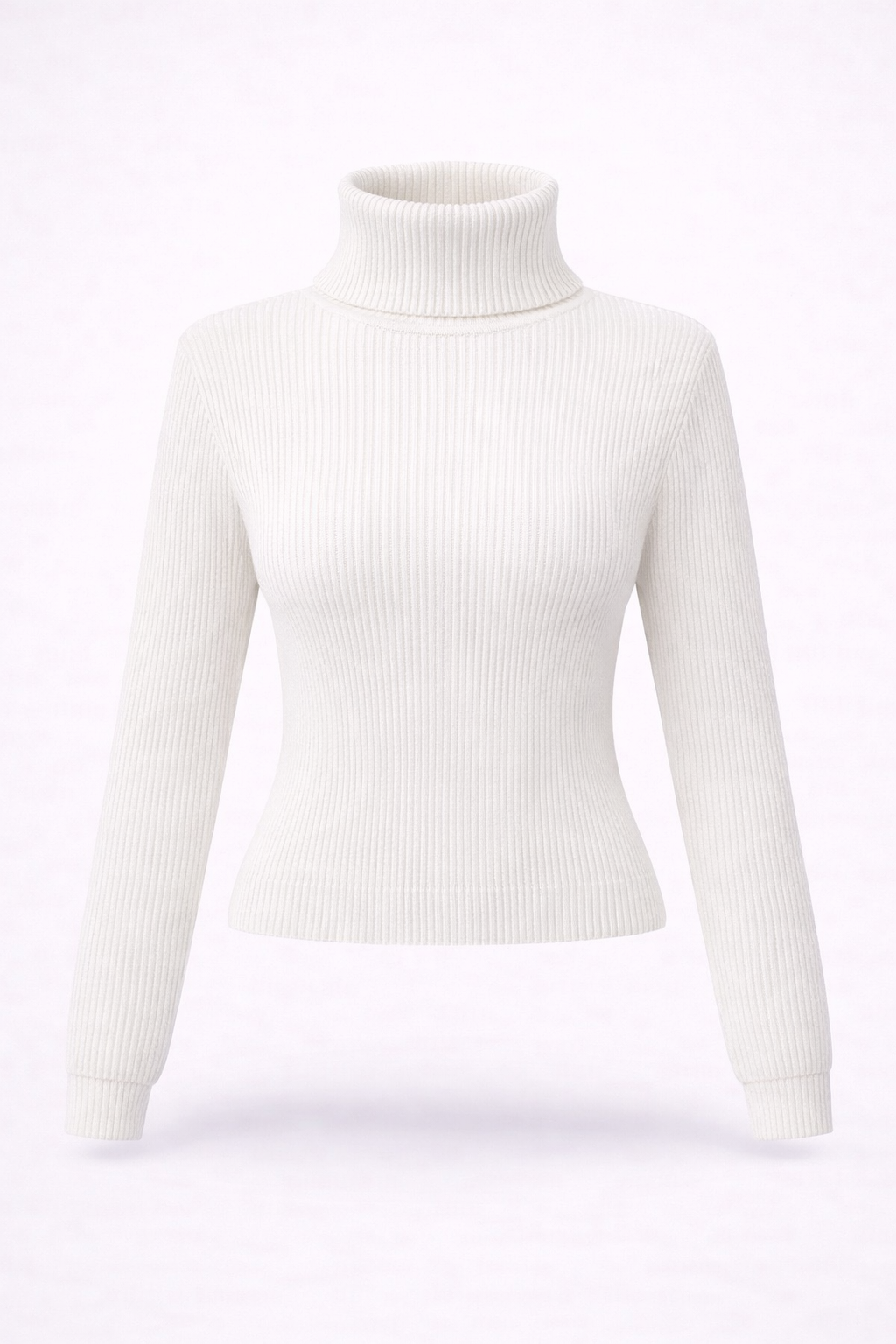 Nina | Ribbed Turtleneck Knit Top